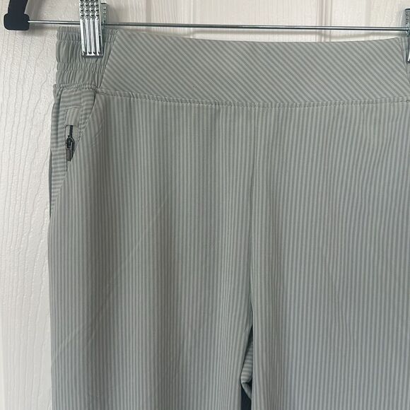 Athleta Brooklyn Textured Jogger Pants City Stripe Coast Clay Green Size 2 NWT - Picture 8 of 9